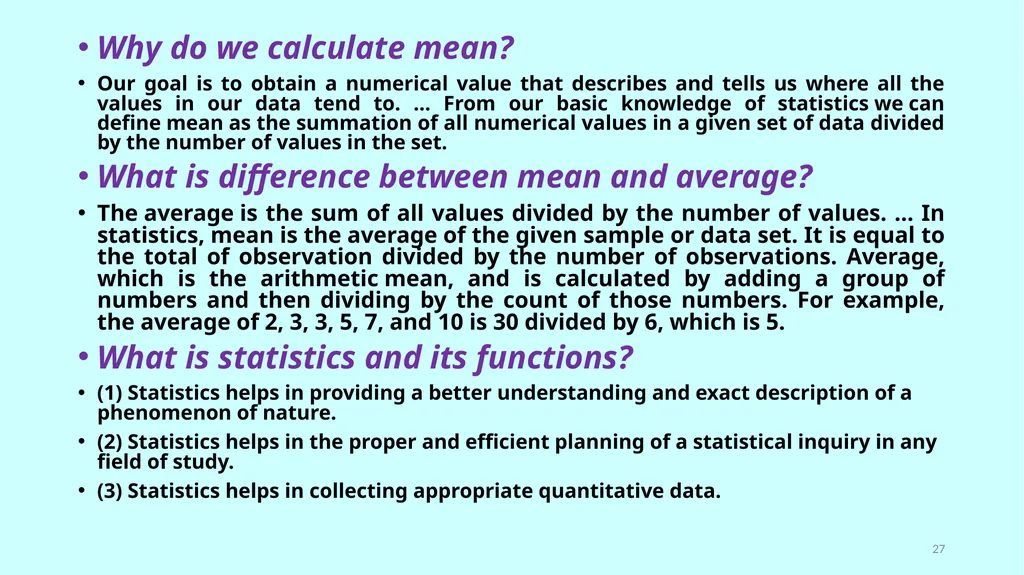 بسم الله الرحمن الرحيم Statistical Tools of - slide 27 of 59