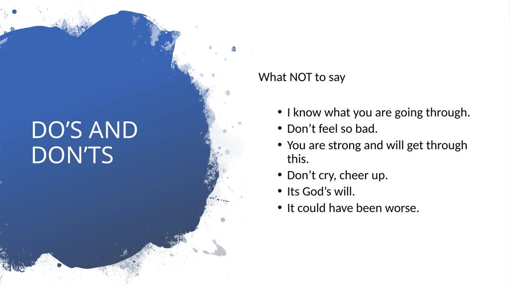 PSYCHOLOGICAL FIRST AID Getting through trauma - slide 36 of 42