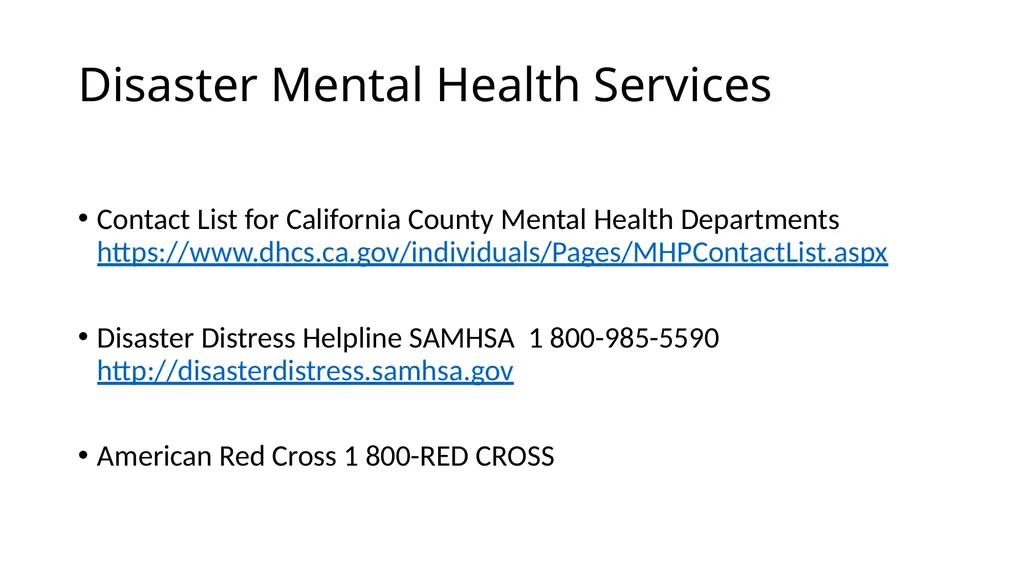 PSYCHOLOGICAL FIRST AID Getting through trauma - slide 41 of 42