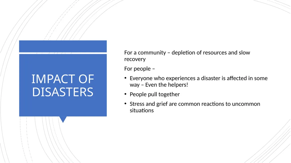 PSYCHOLOGICAL FIRST AID Getting through trauma - slide 5 of 42