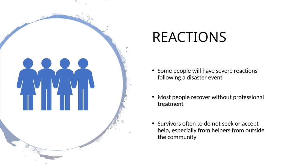 PSYCHOLOGICAL FIRST AID Getting through trauma - slide 6 of 42