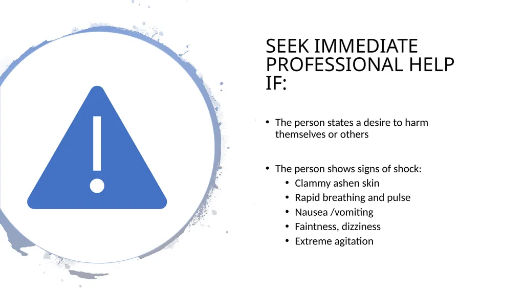 PSYCHOLOGICAL FIRST AID Getting through trauma - slide 20 of 42