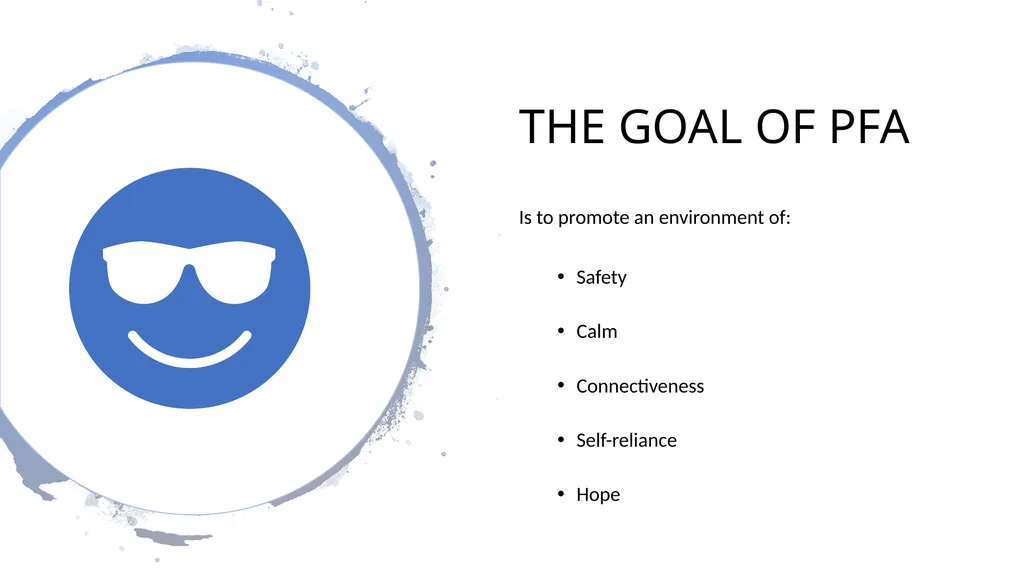 PSYCHOLOGICAL FIRST AID Getting through trauma - slide 15 of 42