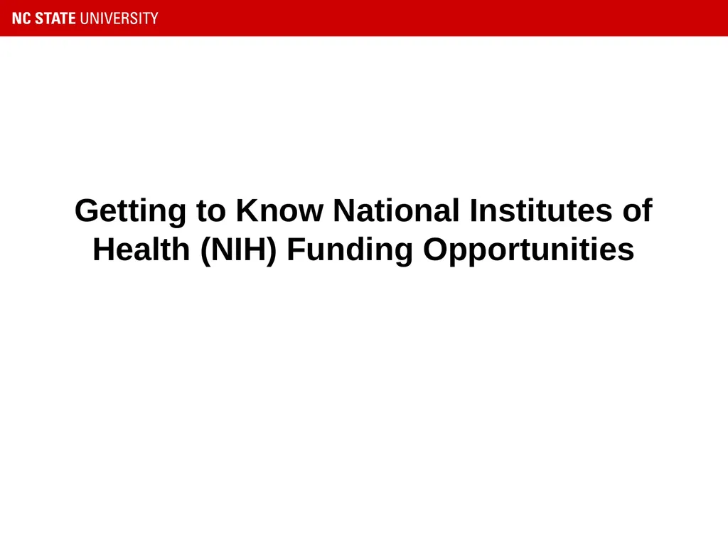 Getting to Know National Institutes of Health - slide 1 of 13