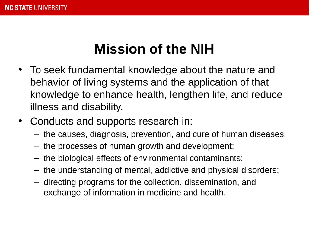 Getting to Know National Institutes of Health - slide 3 of 13