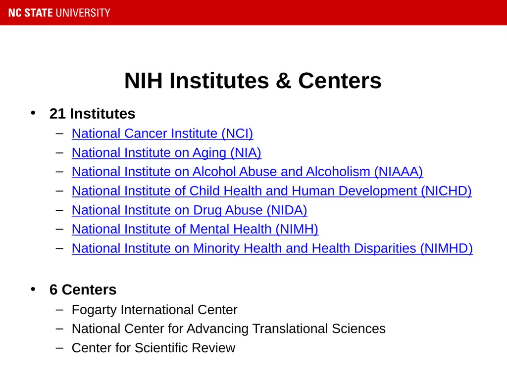 Getting to Know National Institutes of Health - slide 4 of 13