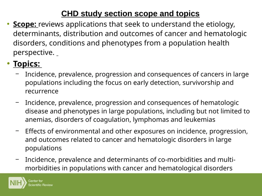 The NIH Peer Review Process Denise Wiesch, Ph.D., - slide 10 of 18