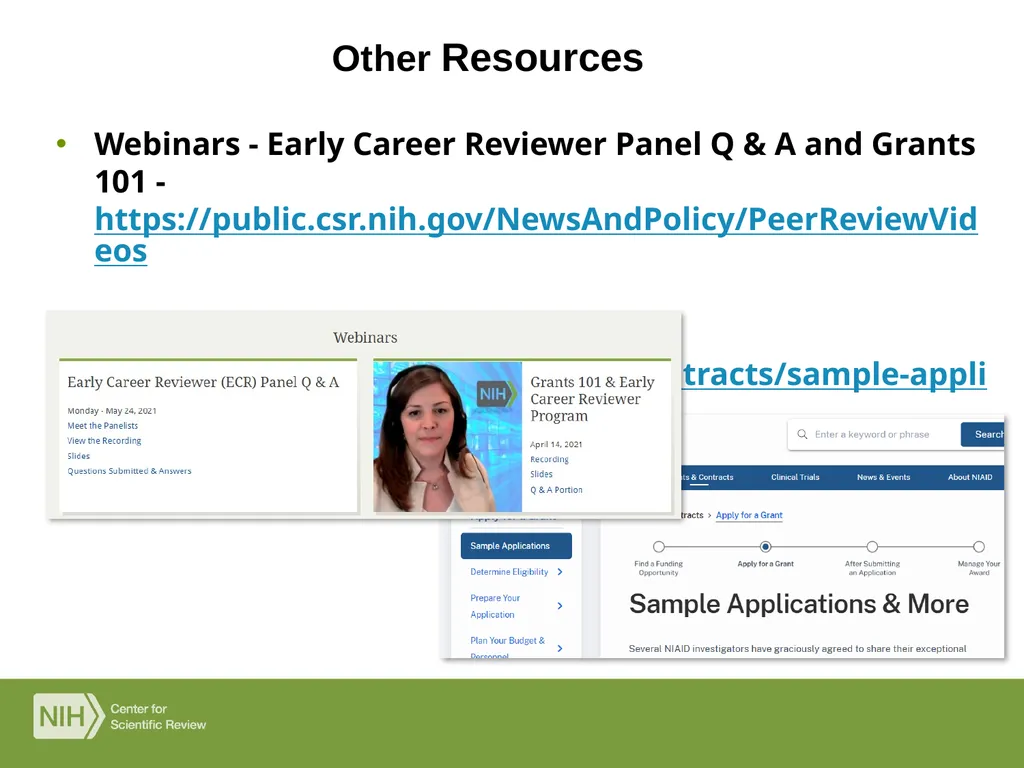 The NIH Peer Review Process Denise Wiesch, Ph.D., - slide 17 of 18