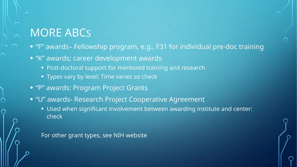 Negotiating the Alphabet Soup of NIH Office of - slide 8 of 9