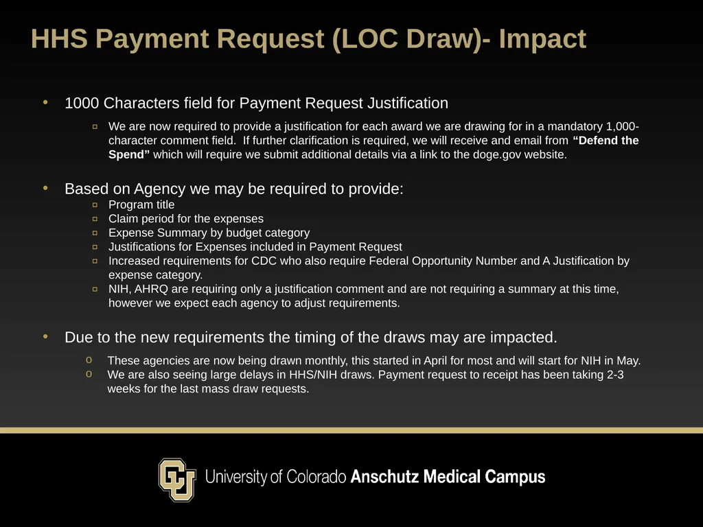 Postaward Updates May 19th 2025 NIH Update for NCE - slide 10 of 14