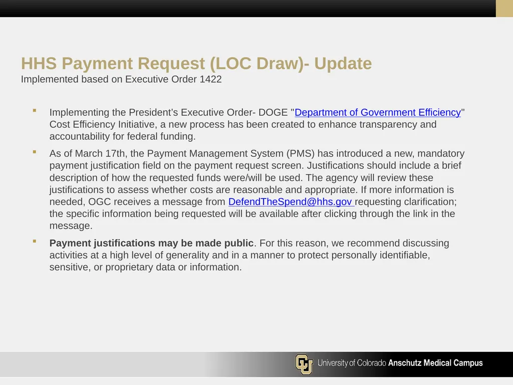 Postaward Updates May 19th 2025 NIH Update for NCE - slide 9 of 14