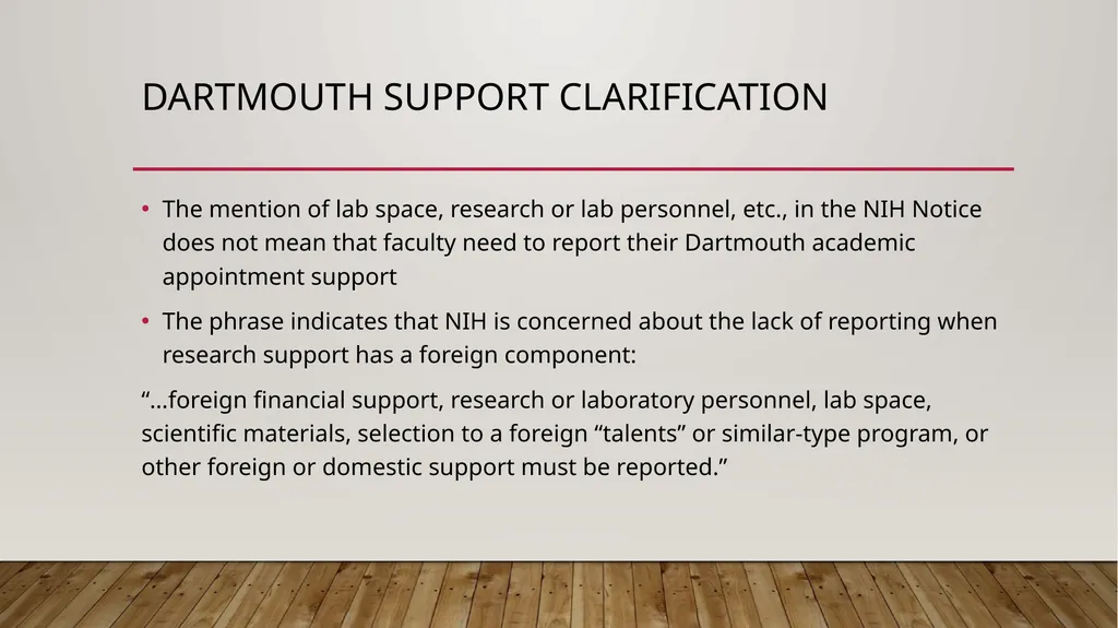 NIH Other Support Office of sponsored projects - slide 4 of 5