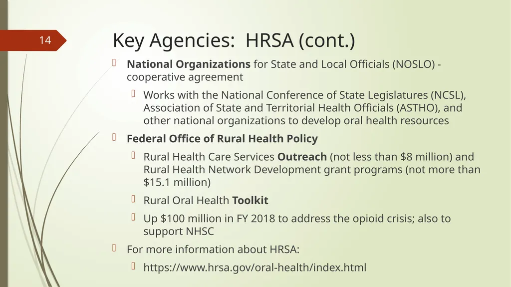 The Role of the Federal Agencies and Regional - slide 14 of 23