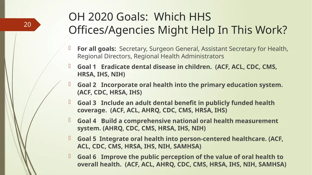 The Role of the Federal Agencies and Regional - slide 20 of 23