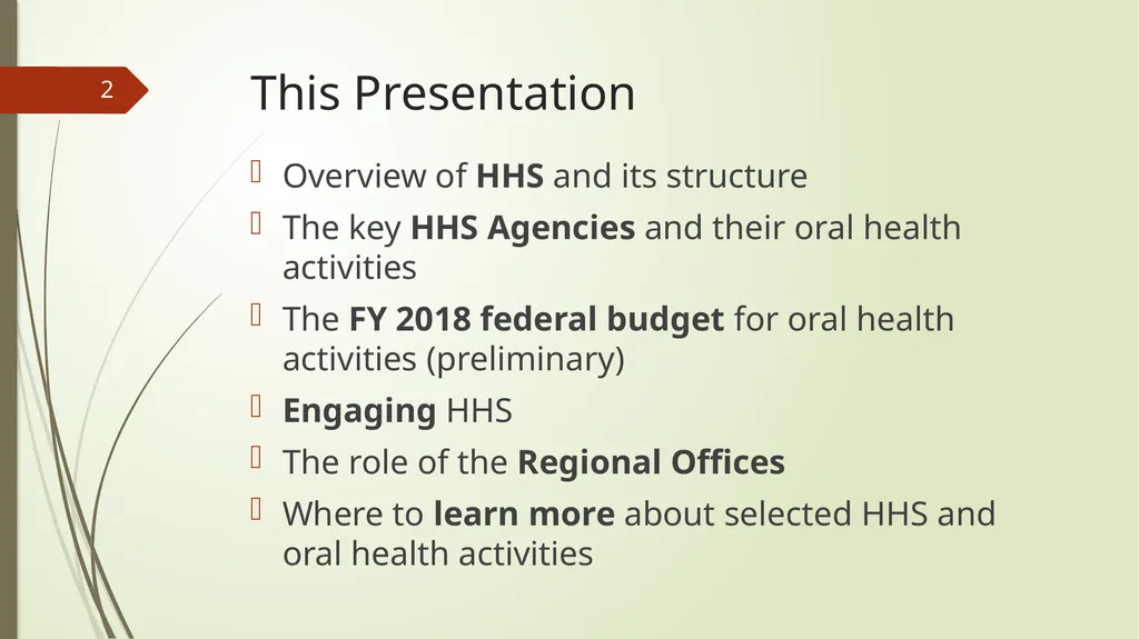 The Role of the Federal Agencies and Regional - slide 2 of 23