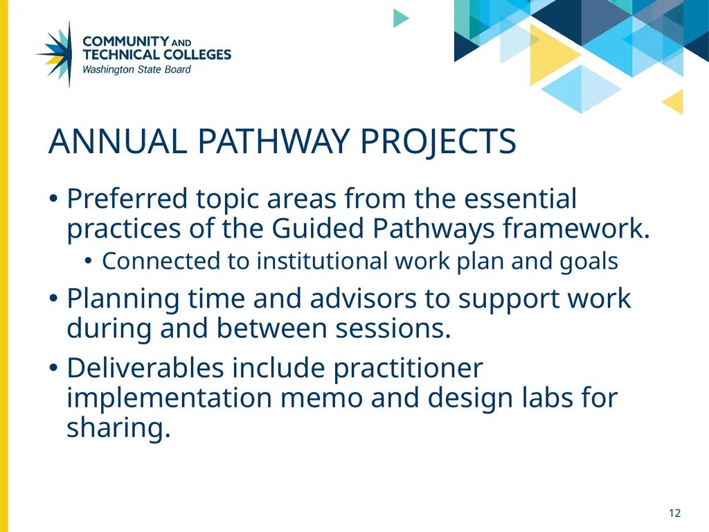 Fall 2024 Guided Pathways advisory council Student - slide 12 of 16