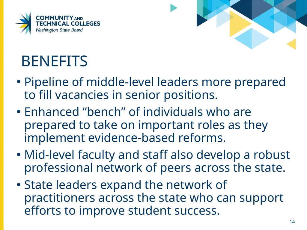 Fall 2024 Guided Pathways advisory council Student - slide 14 of 16