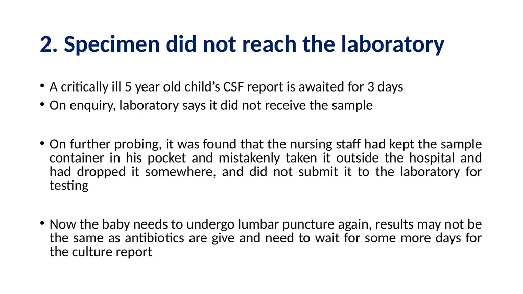 Demonstration Of Respect For Patient Samples - slide 5 of 18
