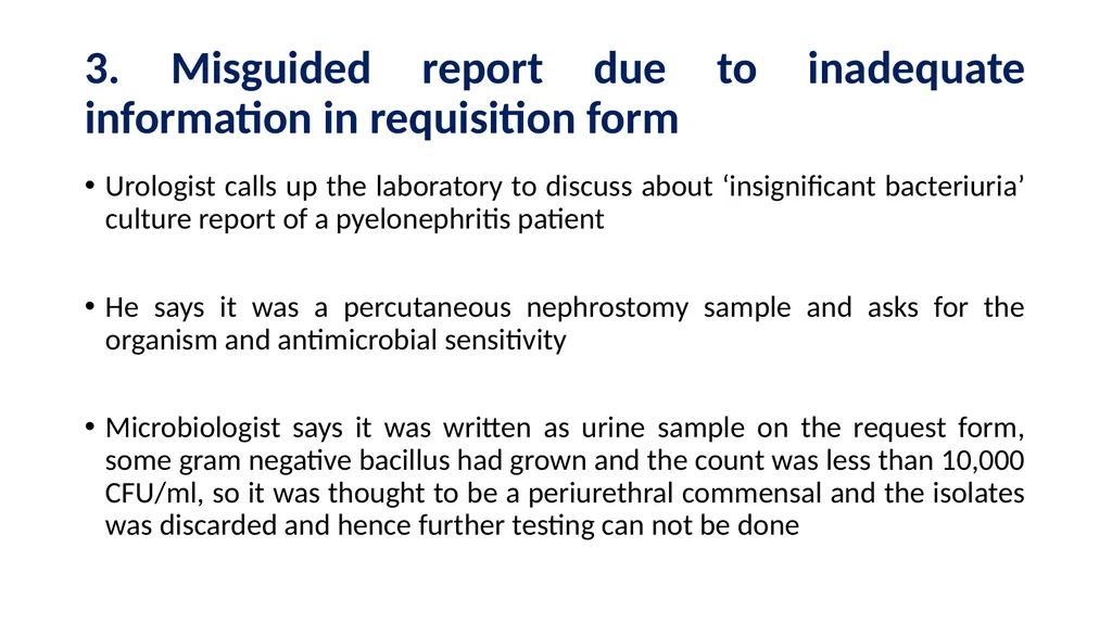 Demonstration Of Respect For Patient Samples - slide 6 of 18