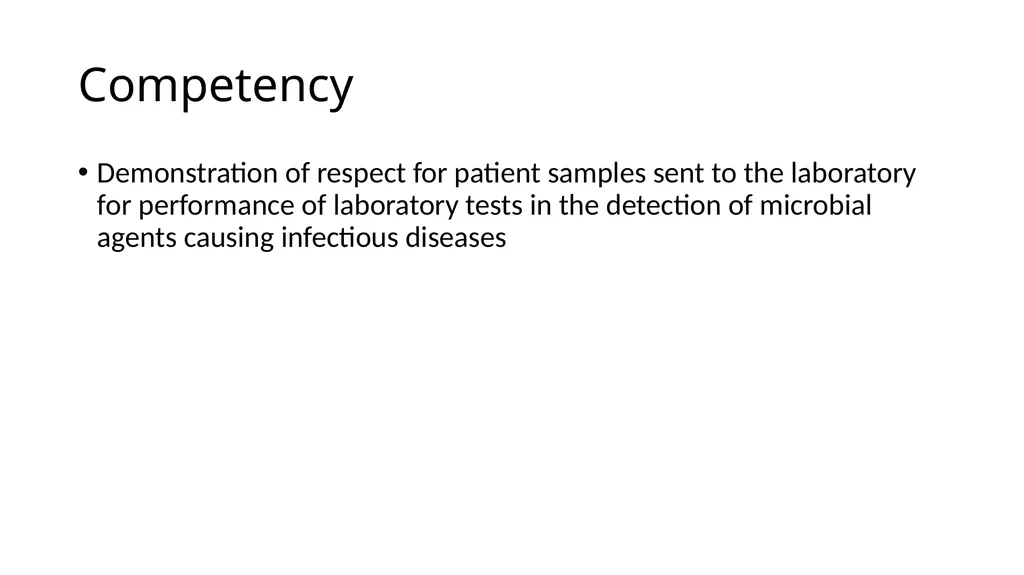 Demonstration Of Respect For Patient Samples - slide 2 of 18