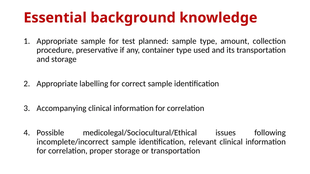 Demonstration Of Respect For Patient Samples - slide 8 of 18