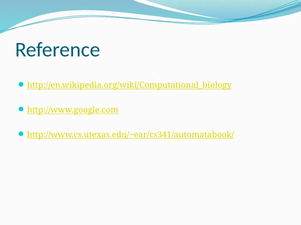 Computational Biology Prepared By: Syed - slide 20 of 21