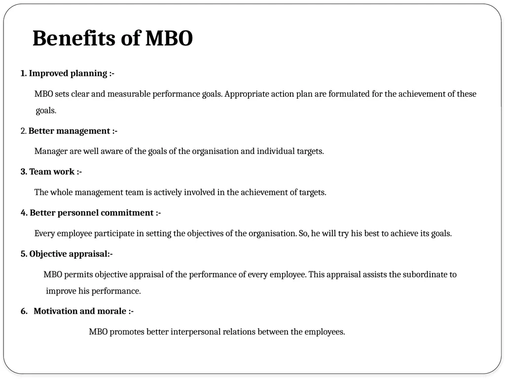 Objectives MBO & MBE Objectives Objectives may be - slide 10 of 17