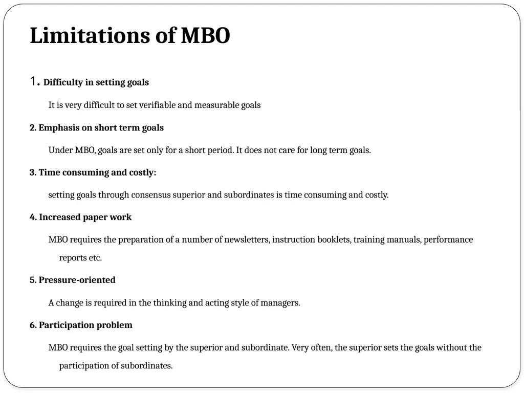 Objectives MBO & MBE Objectives Objectives may be - slide 11 of 17