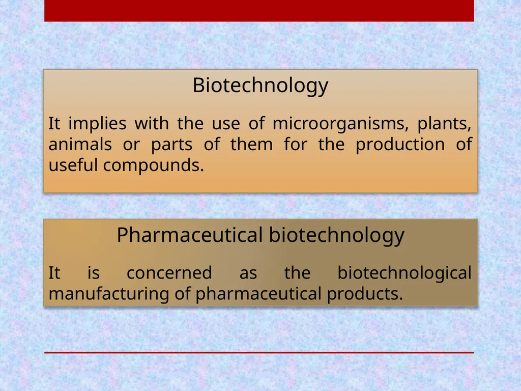 Pharmaceutical Biotechnology Introduction Dr. - slide 2 of 23