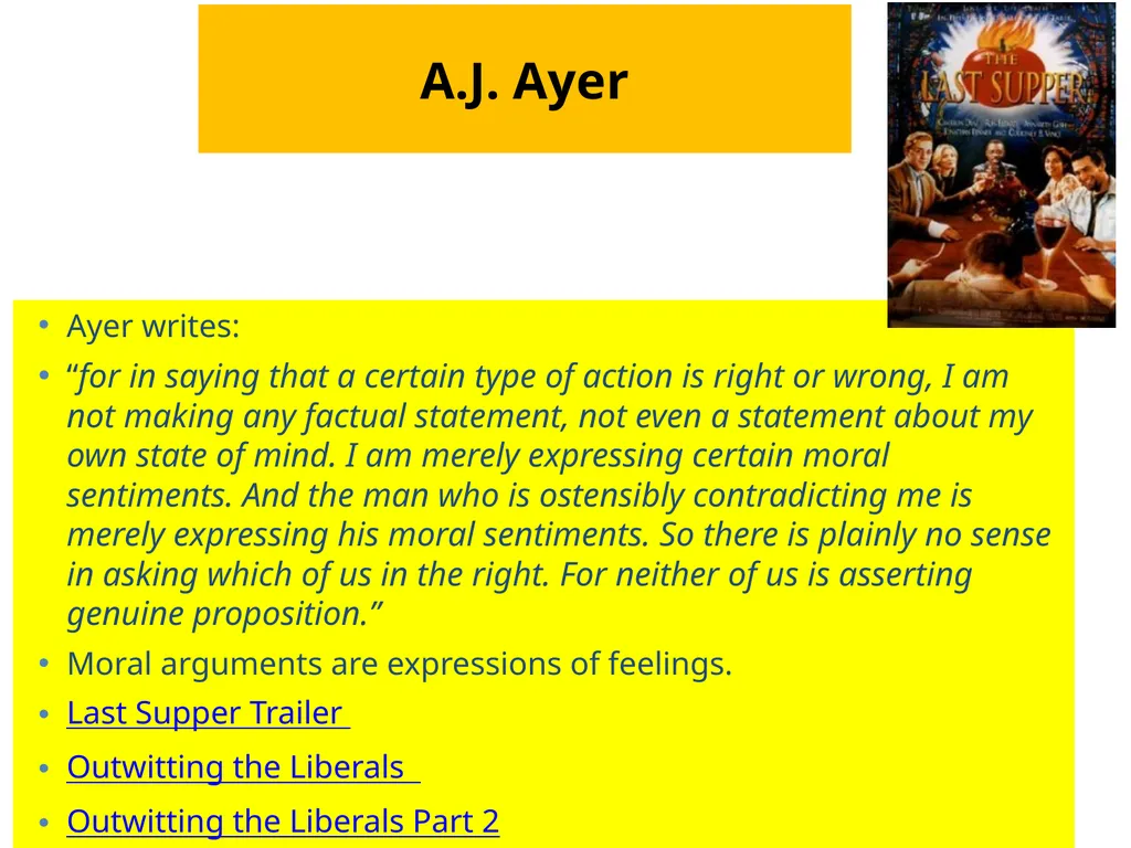 Emotivism Intuitionists reject the naturalist - slide 4 of 18