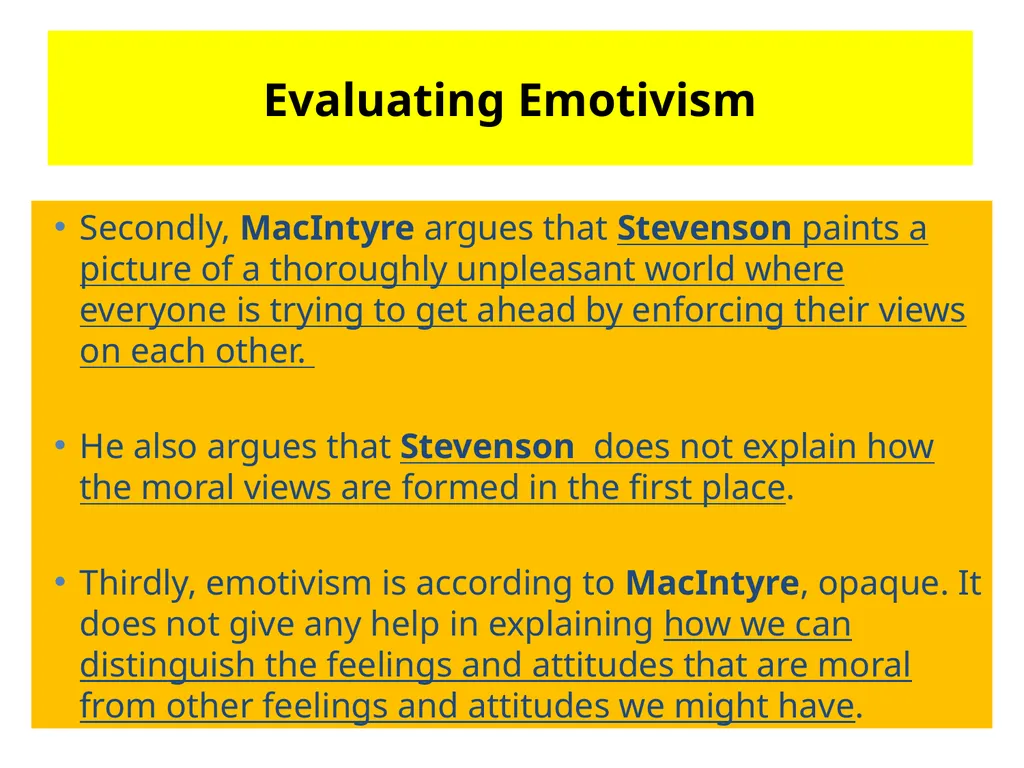 Emotivism Intuitionists reject the naturalist - slide 10 of 18