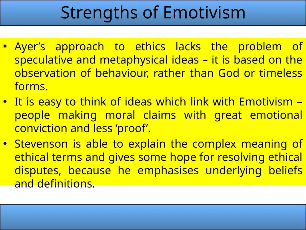 Emotivism Intuitionists reject the naturalist - slide 16 of 18
