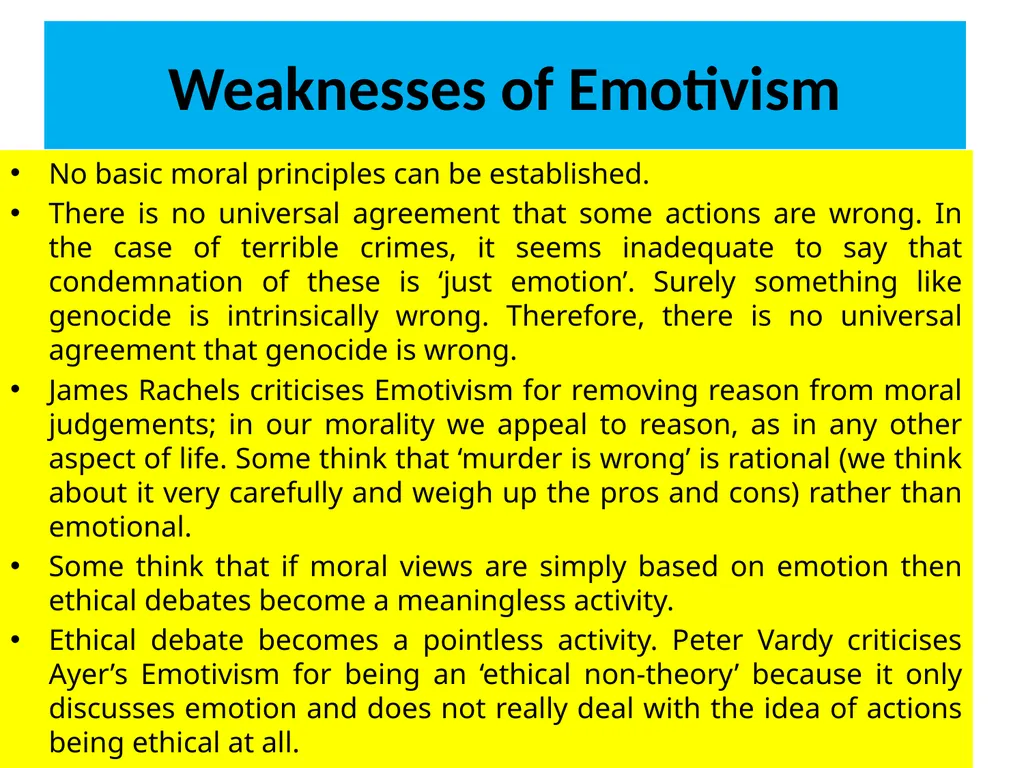 Emotivism Intuitionists reject the naturalist - slide 17 of 18