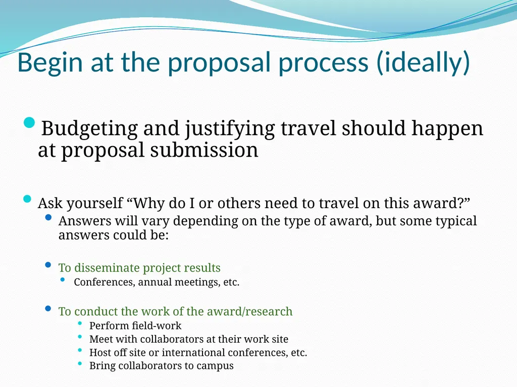 Traveling on Sponsored Projects: how to ensure - slide 2 of 15