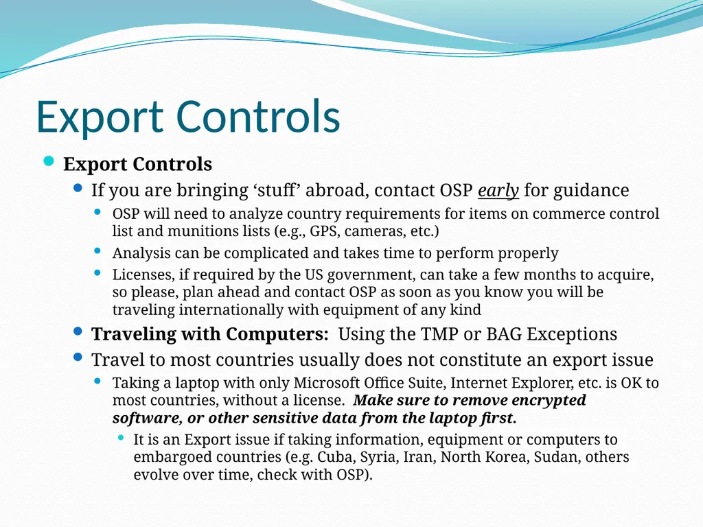 Traveling on Sponsored Projects: how to ensure - slide 12 of 15