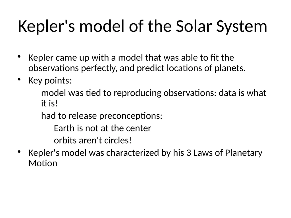 History of Solar System Understanding Kepler’s - slide 4 of 15