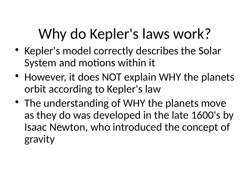 History of Solar System Understanding Kepler’s - slide 14 of 15
