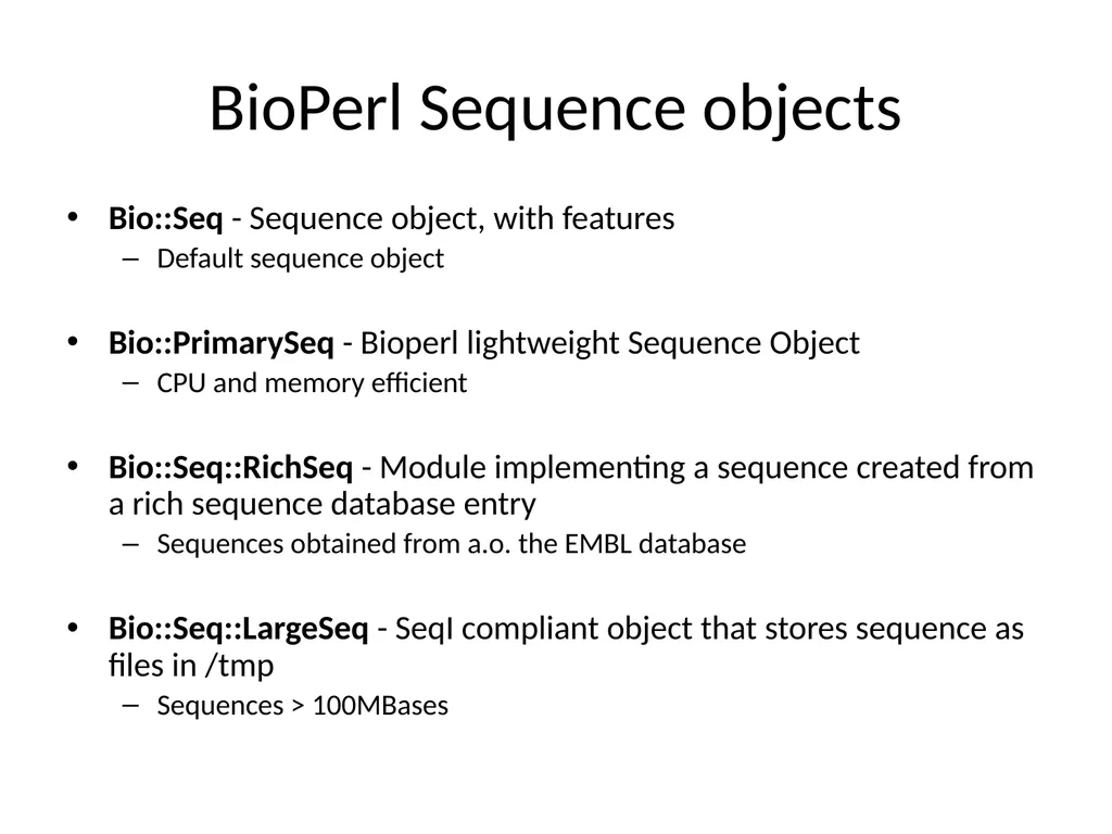 BioPerl cpan Open a terminal and type /bin/su - - slide 7 of 10