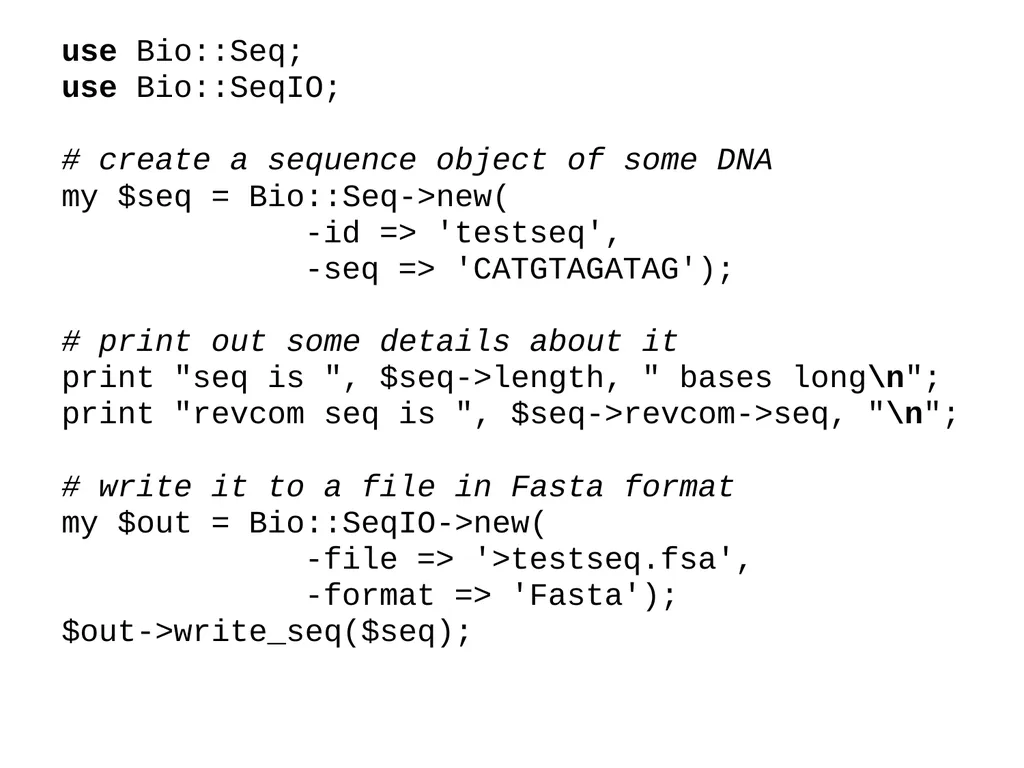 BioPerl cpan Open a terminal and type /bin/su - - slide 3 of 10