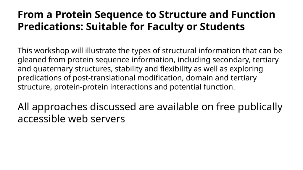 OUR 2024 Bioinformatics Workshop Friday June 14th: - slide 2 of 15