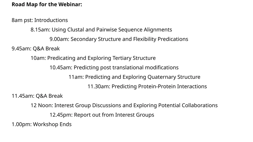OUR 2024 Bioinformatics Workshop Friday June 14th: - slide 3 of 15