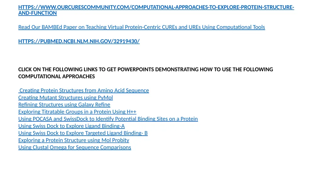 OUR 2024 Bioinformatics Workshop Friday June 14th: - slide 5 of 15