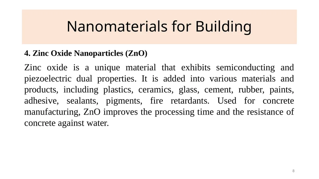 Nanomaterials for Building Dr. Raouf Mahmood 1 - slide 8 of 22