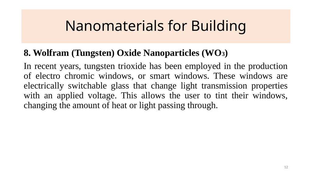 Nanomaterials for Building Dr. Raouf Mahmood 1 - slide 12 of 22