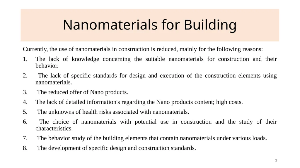 Nanomaterials for Building Dr. Raouf Mahmood 1 - slide 3 of 22