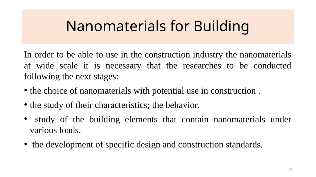 Nanomaterials for Building Dr. Raouf Mahmood 1 - slide 4 of 22