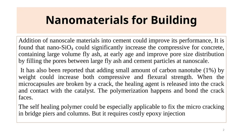 Nanomaterials for Building Dr. Raouf Mahmood 1 - slide 2 of 22
