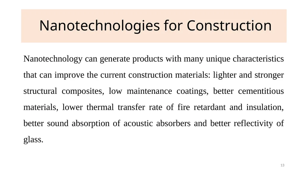 Nanomaterials for Building Dr. Raouf Mahmood 1 - slide 13 of 22