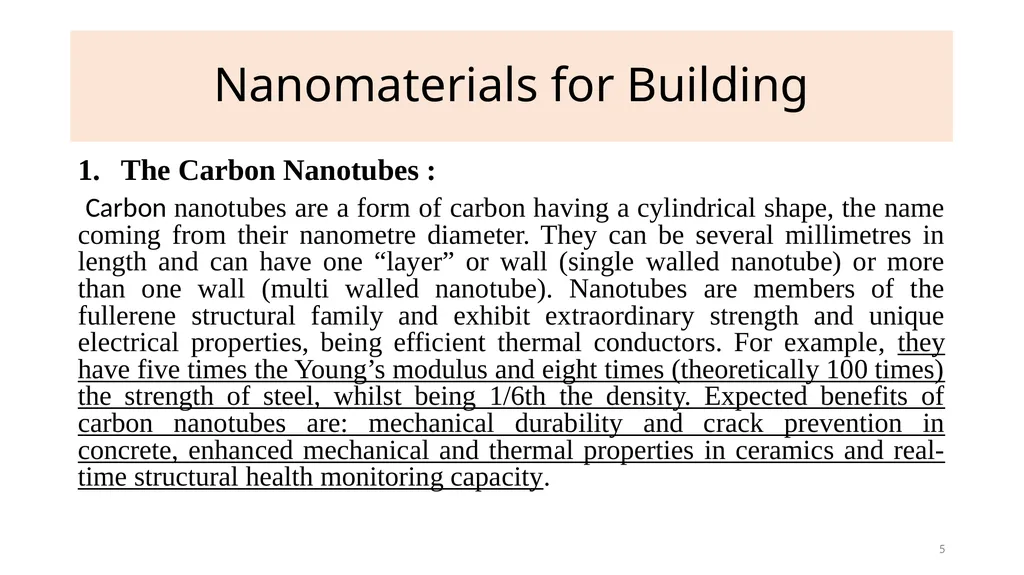 Nanomaterials for Building Dr. Raouf Mahmood 1 - slide 5 of 22