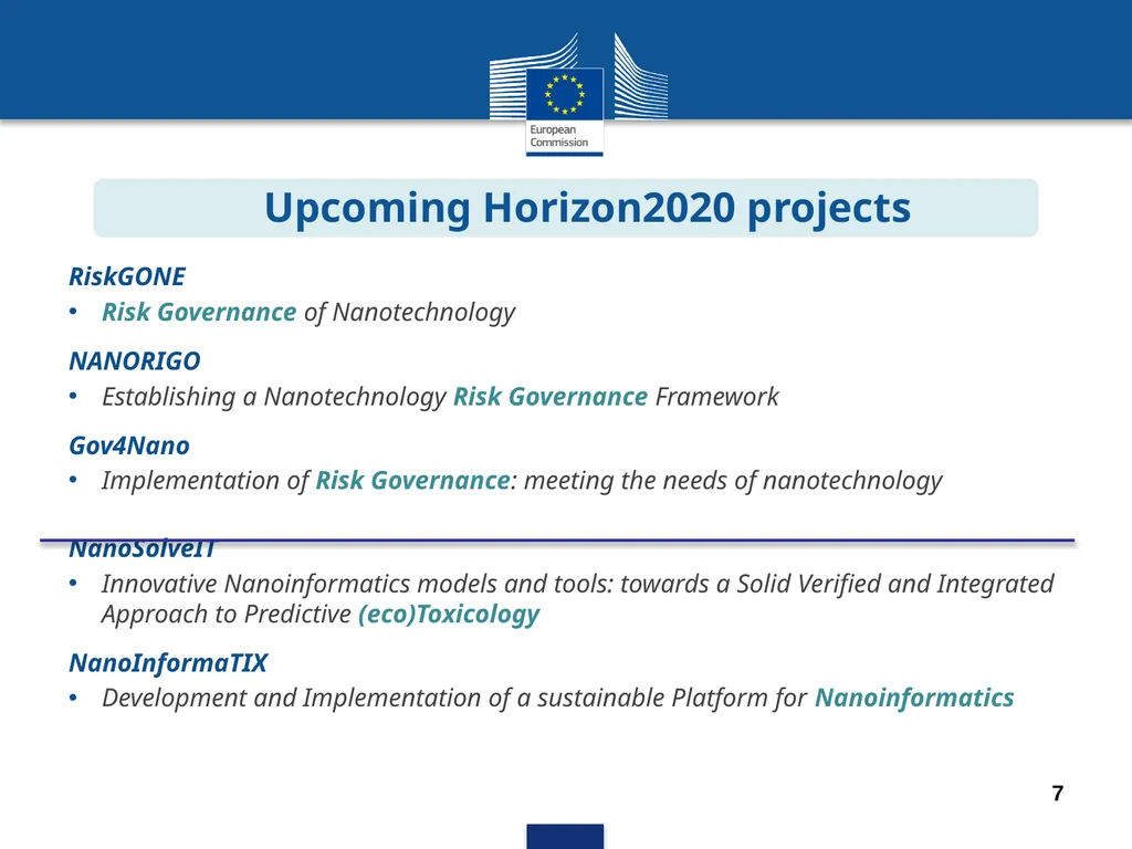 EU RESEARCH STRATEGY Nanotechnologies and Advanced - slide 5 of 11